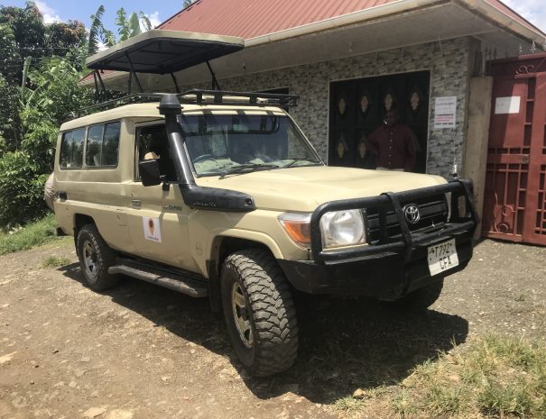 In-Africa modern safari jeep